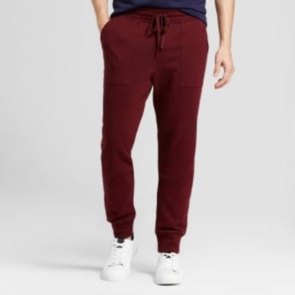 Men's Joggers - Burgundy - Picture 3 of 3
